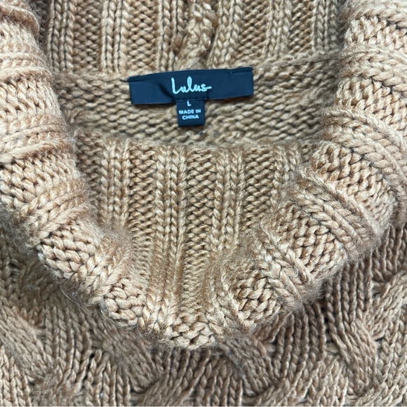 Lulus Adoring Heart Camel Knit Turtleneck Sweater - Picture 10 of 10
